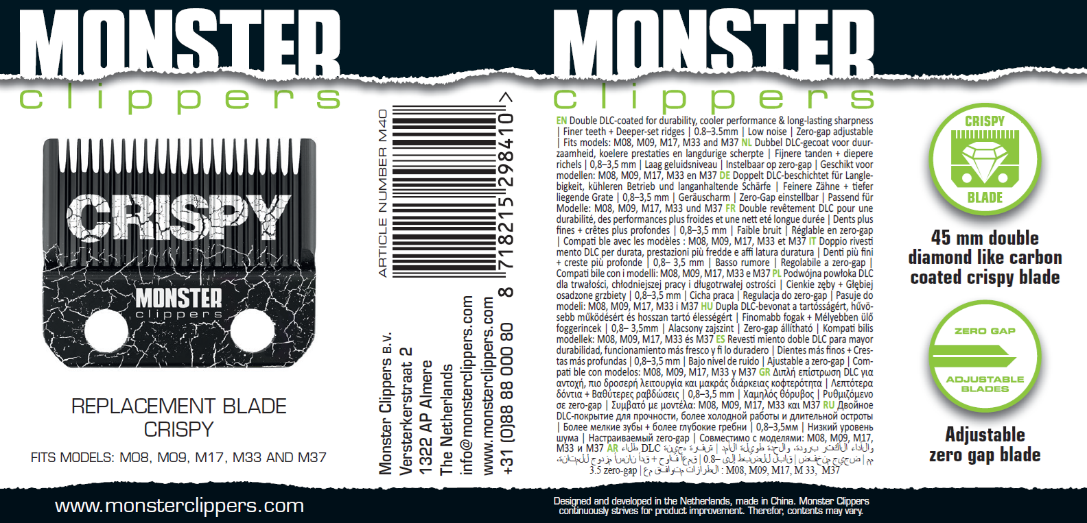 Monster Clippers Crispy Snijmes (PRE-ORDER)