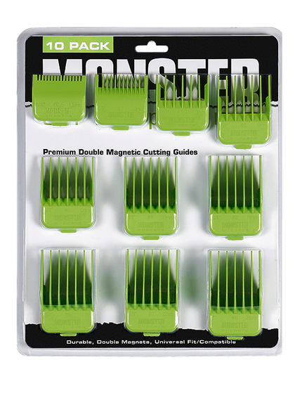 Monster Clippers Premium Dubbel Magnetische Opzetkammen Groen - Tondeuse Shop